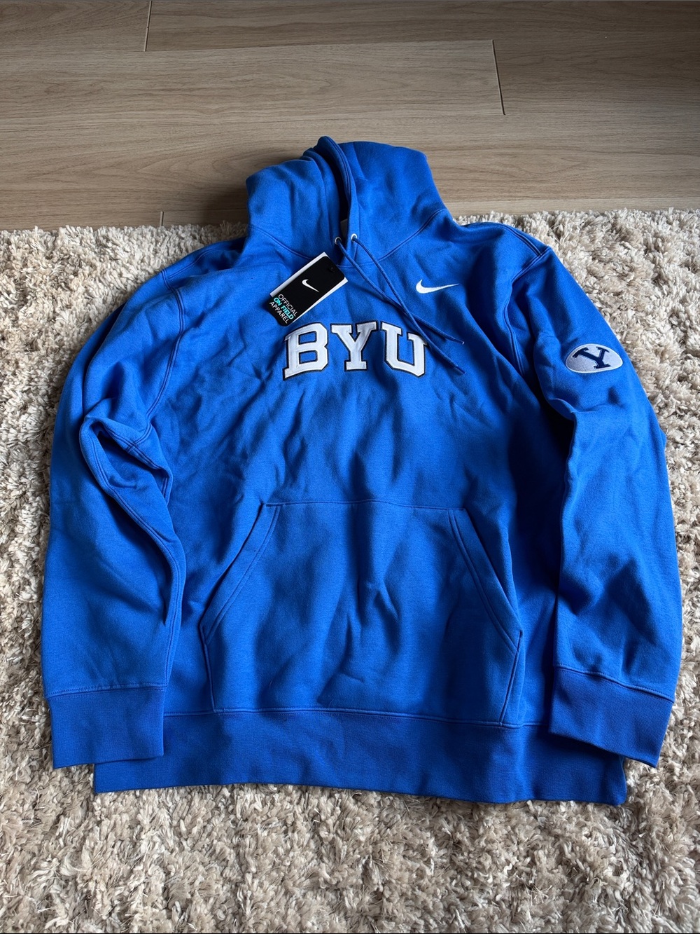 Nike Men’s BYU Royal Blue Crewneck Hoodie